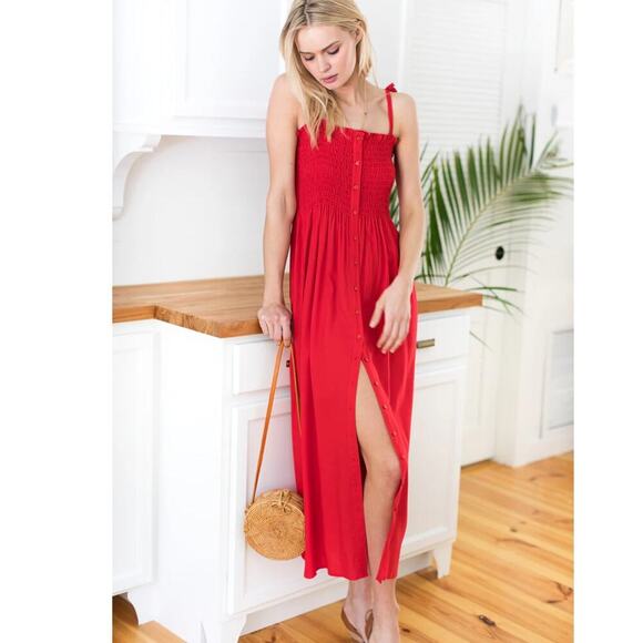 Emerson Fry Dresses & Skirts - Emerson Fry Santiago Sundress In Bright Red Size Medium / Large